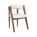 Eetkamerstoel Sasha - Ecru - Boucle - Walnoot Houten Frame-Eetkamerstoelen-LABEL51