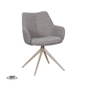 Eetkamerstoel Sawa Bouclé Mushroom 58x83x60 cm-Eetkamerstoelen-LABEL51