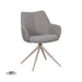 Eetkamerstoel Sawa Bouclé Mushroom Draaibaar Taupe Onderstel-Eetkamerstoelen-LABEL51