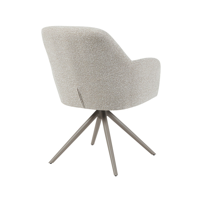 Eetkamerstoel Sayuri - Naturel - Royal Boucle - Taupe Metalen-Eetkamerstoelen-LABEL51