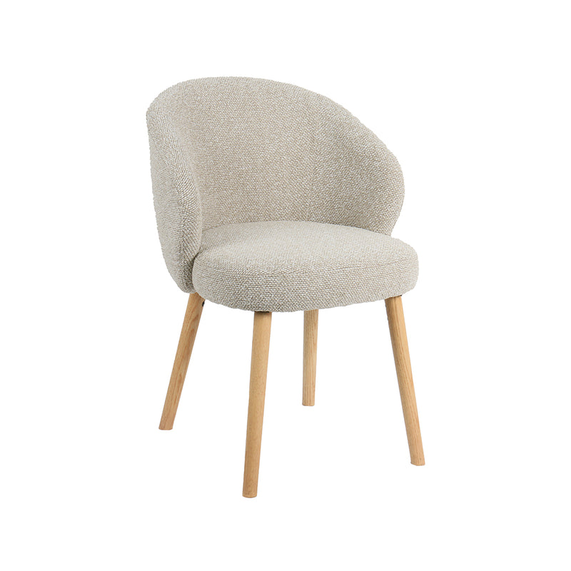 Eetkamerstoel Shiro Naturel Royal Boucle Naturel Houten-Eetkamerstoelen-LABEL51