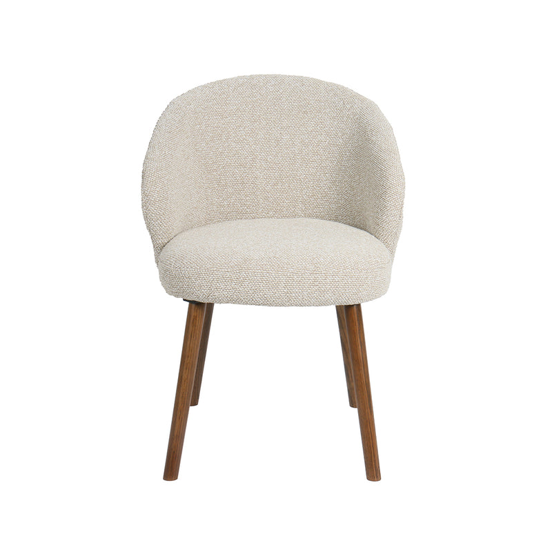 Eetkamerstoel Shiro Naturel Royal Boucle Walnoot Houten-Eetkamerstoelen-LABEL51