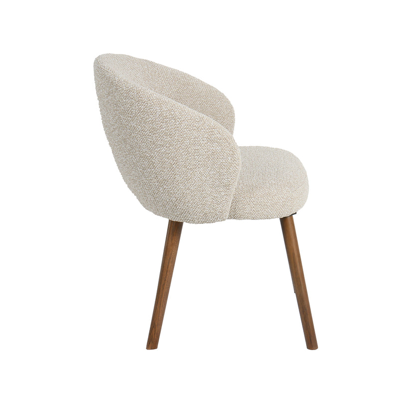 Eetkamerstoel Shiro Naturel Royal Boucle Walnoot Houten-Eetkamerstoelen-LABEL51