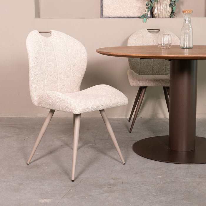 Eetkamerstoel Silly Bouclé Beige-Eetkamerstoelen-LABEL51