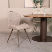 Eetkamerstoel Silly Bouclé Mushroom 62x51x88 cm-Eetkamerstoelen-LABEL51
