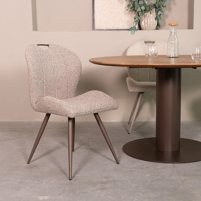 LABEL51 Dining Chair Silly Bouclé Mushroom