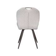 Eetkamerstoel Silly Bouclé Naturel met bronze poten 51x62x88 cm-Eetkamerstoelen-LABEL51