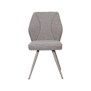 Eetkamerstoel Silvain Bouclé Mushroom met taupe poten 64x51x89 cm-Eetkamerstoelen-LABEL51