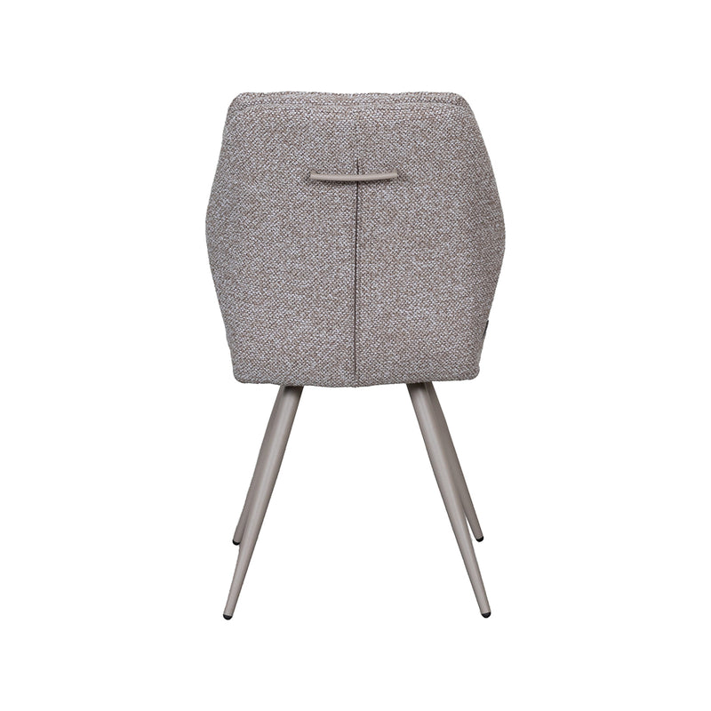 Eetkamerstoel Silvain Bouclé Mushroom met taupe poten 64x51x89 cm-Eetkamerstoelen-LABEL51