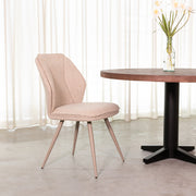 Eetkamerstoel Silvain Bouclé Naturel 51x64x89 cm-Eetkamerstoelen-LABEL51