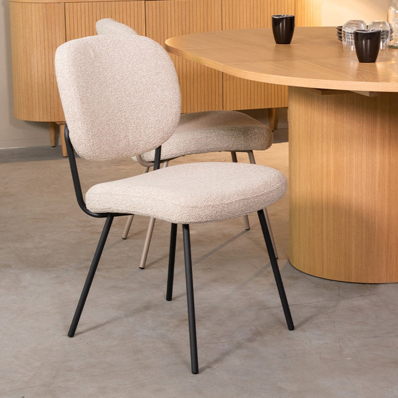 Eetkamerstoel Singapore Naturel Royal Boucle 49x63x90 cm-Eetkamerstoelen-LABEL51