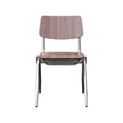 Eetkamerstoel Solid Donkerbruin Hout Old Gun Metalen Frame-Eetkamerstoelen-LABEL51
