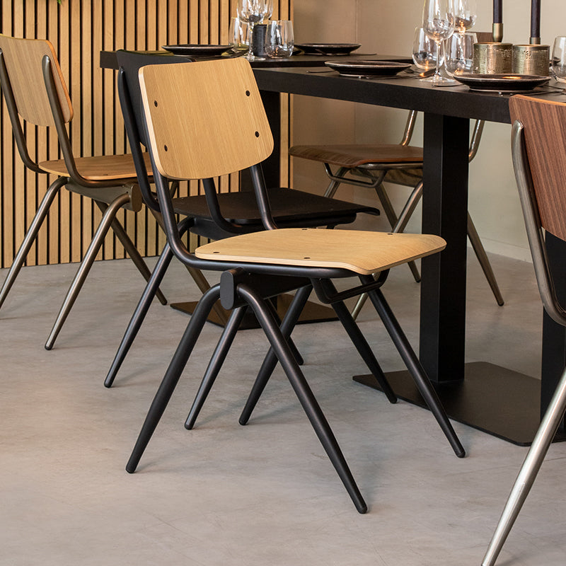 Eetkamerstoel Solid Naturel Hout 49x55x81 cm-Eetkamerstoelen-LABEL51