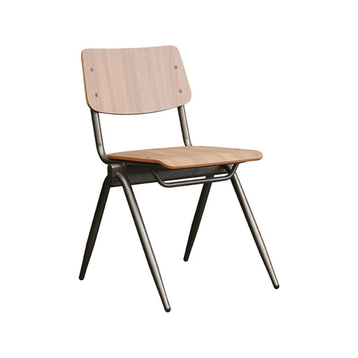 Eetkamerstoel Solid Walnoot Hout Goud Metalen Frame 49x55x81 cm-Eetkamerstoelen-LABEL51