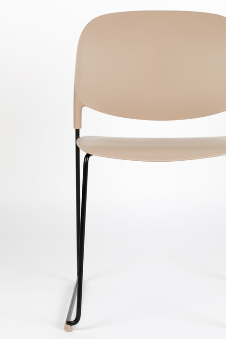 Eetkamerstoel Stacks Liver Polypropyleen Bruin 52.5x48.5 cm-Eetkamerstoelen-Creating Home