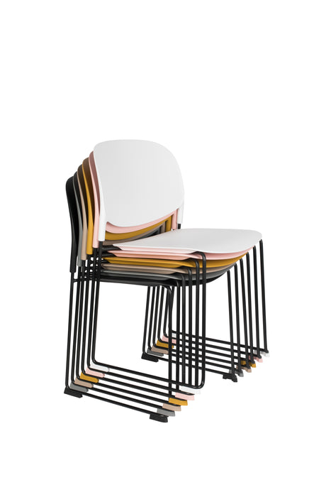 Eetkamerstoel Stacks Liver Polypropyleen Bruin 52.5x48.5 cm-Eetkamerstoelen-Creating Home