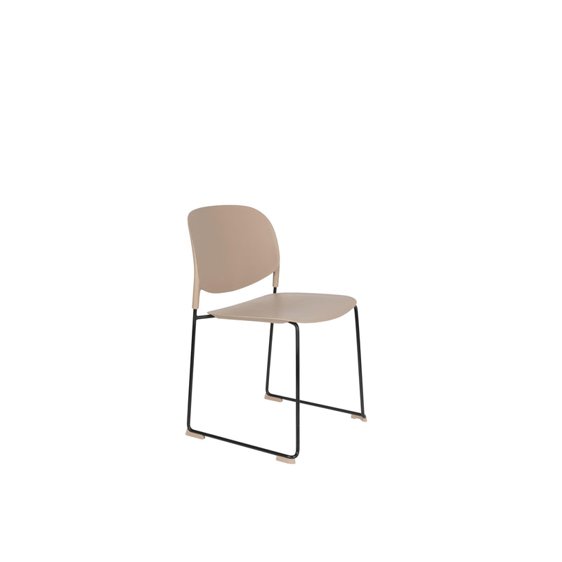 Eetkamerstoel Stacks Liver Polypropyleen Bruin 52.5x48.5 cm-Eetkamerstoelen-Creating Home