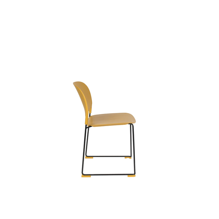 Eetkamerstoel Stacks Ochre Polypropyleen Geel 52.5x48.5 cm-Eetkamerstoelen-Creating Home