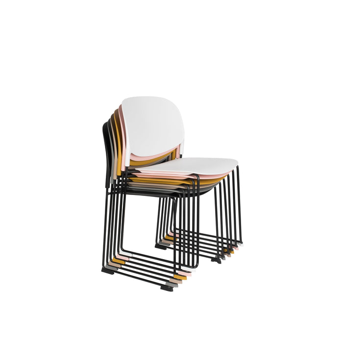 Eetkamerstoel Stacks Ochre Polypropyleen Geel 52.5x48.5 cm-Eetkamerstoelen-Creating Home