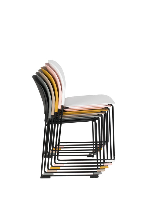 Eetkamerstoel Stacks Ochre Polypropyleen Geel 52.5x48.5 cm-Eetkamerstoelen-Creating Home