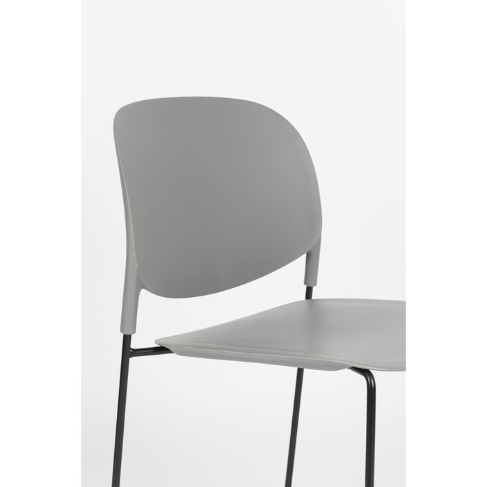Eetkamerstoel Stacks Polypropyleen Grijs 52.5x48.5 cm-Eetkamerstoelen-Creating Home