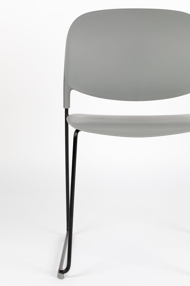 Eetkamerstoel Stacks Polypropyleen Grijs 52.5x48.5 cm-Eetkamerstoelen-Creating Home