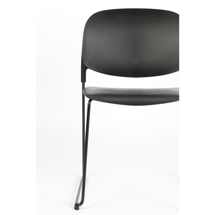 Eetkamerstoel Stacks Polypropyleen Zwart 52.5x48.5 cm-Eetkamerstoelen-Creating Home