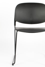 Eetkamerstoel Stacks Polypropyleen Zwart 52.5x48.5 cm-Eetkamerstoelen-Creating Home