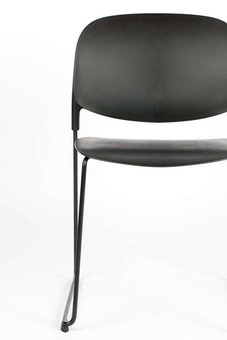 Eetkamerstoel Stacks Polypropyleen Zwart 52.5x48.5 cm-Eetkamerstoelen-Creating Home