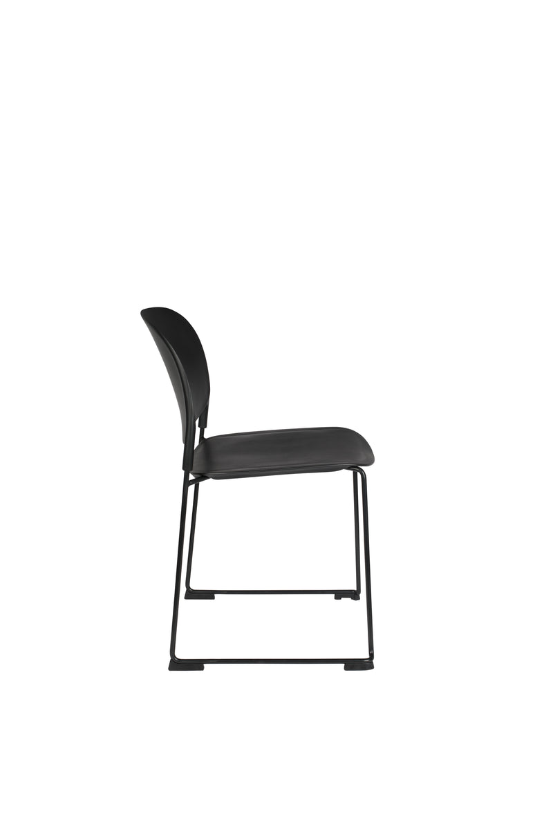 Eetkamerstoel Stacks Polypropyleen Zwart 52.5x48.5 cm-Eetkamerstoelen-Creating Home