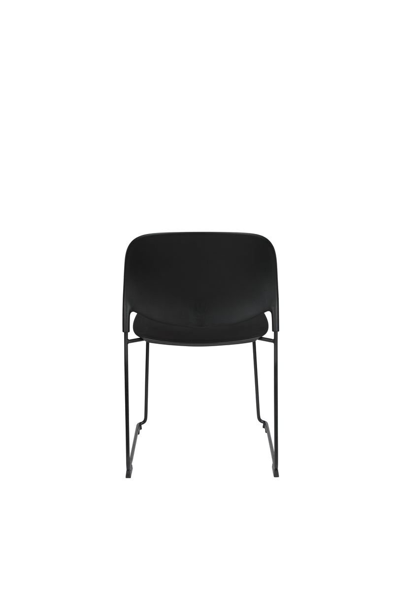 Eetkamerstoel Stacks Polypropyleen Zwart 52.5x48.5 cm-Eetkamerstoelen-Creating Home