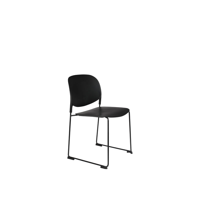 Eetkamerstoel Stacks Polypropyleen Zwart 52.5x48.5 cm-Eetkamerstoelen-Creating Home