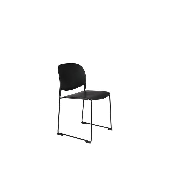 Eetkamerstoel Stacks Polypropyleen Zwart 52.5x48.5 cm-Eetkamerstoelen-Creating Home
