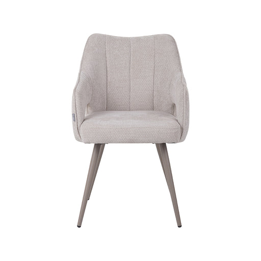 Eetkamerstoel Stan - Naturel - Elite - Taupe Metalen Frame-Eetkamerstoelen-LABEL51