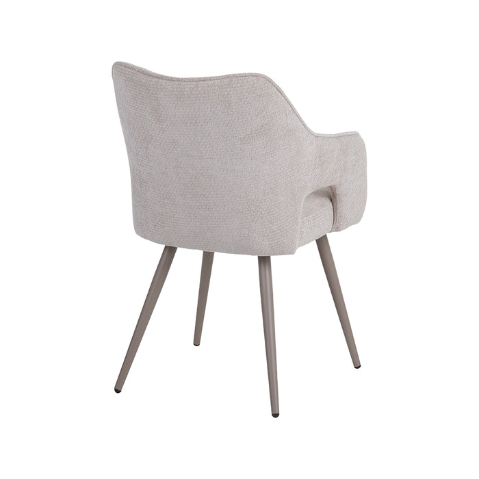 Eetkamerstoel Stan - Naturel - Elite - Taupe Metalen Frame-Eetkamerstoelen-LABEL51