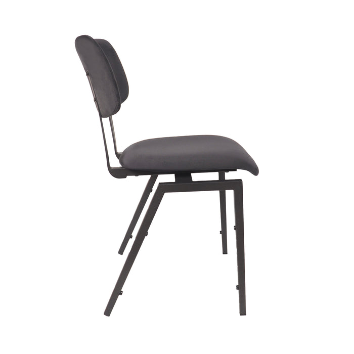 Eetkamerstoel Stapelbaar Fluweel Beige-Eetkamerstoelen-LABEL51