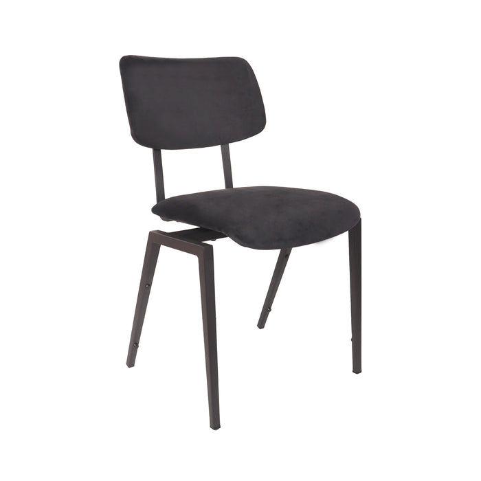 Eetkamerstoel Stapelbaar Fluweel Beige-Eetkamerstoelen-LABEL51