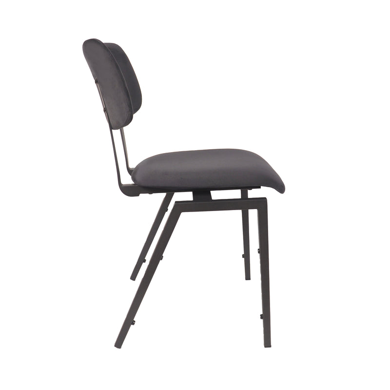Eetkamerstoel Stapelbaar Fluweel Taupe 45x50x81 cm-Eetkamerstoelen-LABEL51