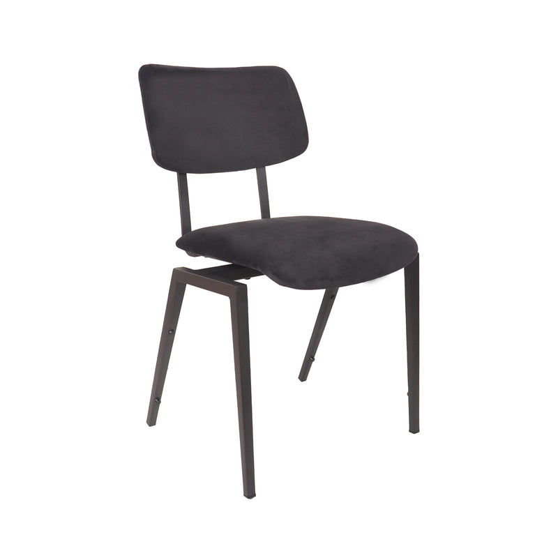 Eetkamerstoel Stapelbaar Fluweel Taupe 45x50x81 cm-Eetkamerstoelen-LABEL51