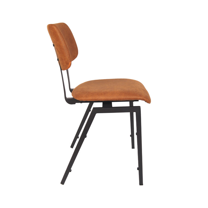 LABEL51 Eetkamerstoel Stapelbaar PU-Leder Cognac-Eetkamerstoelen-LABEL51