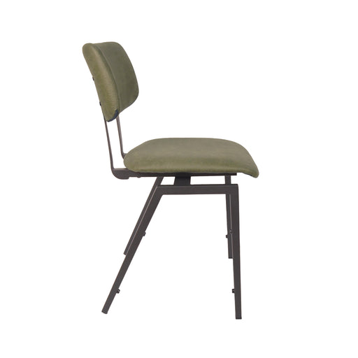 Eetkamerstoel Stapelbaar PU-Leder Groen-Eetkamerstoelen-LABEL51