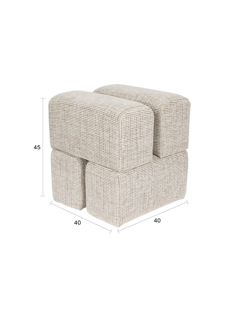 Eetkamerstoel Staple Polyester Bruin 40x40 cm-Krukken-Creating Home