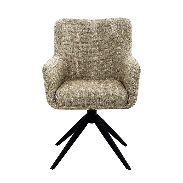 Eetkamerstoel Tara Stof Beige 62.5x58x88.5 cm-Eetkamerstoelen-Livingfurn