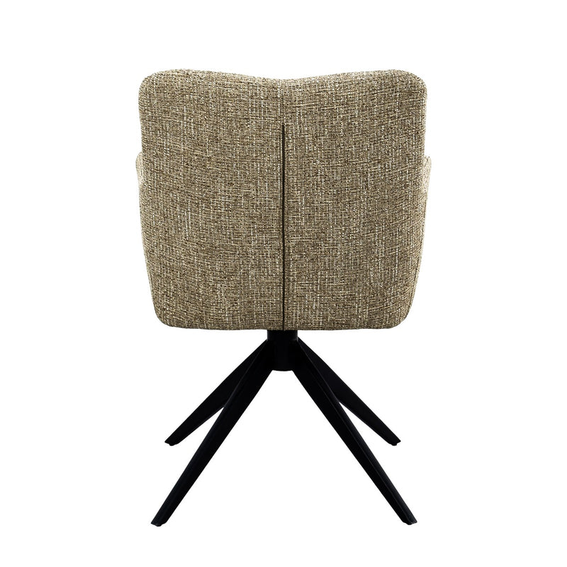 Eetkamerstoel Tara Stof Beige 62.5x58x88.5 cm-Eetkamerstoelen-Livingfurn