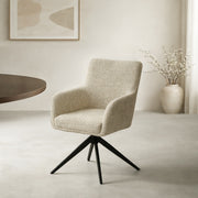 Eetkamerstoel Tara Stof Sand 62.5x58x88.5 cm-Eetkamerstoelen-Livingfurn