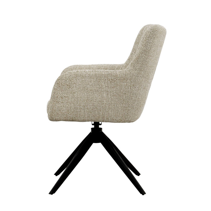 Eetkamerstoel Tara Stof Sand-Eetkamerstoelen-Livingfurn