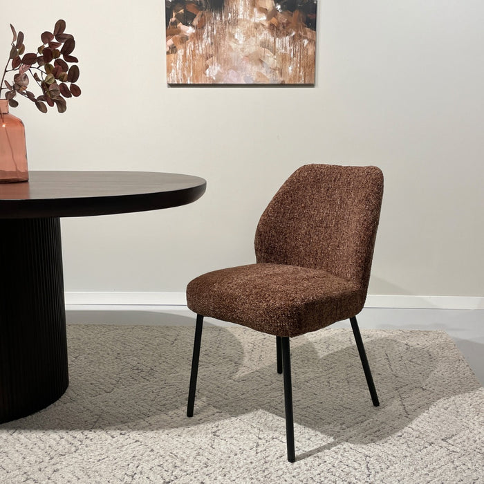 Eetkamerstoel Tess Bordeaux 48 cm 48x63x83 cm-Eetkamerstoelen-Livingfurn