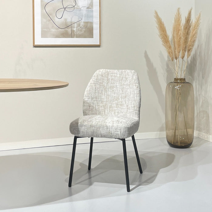Eetkamerstoel Tess Crème 48 cm-Eetkamerstoelen-Livingfurn