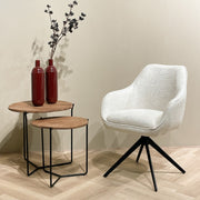 Eetkamerstoel Thomas Bruin 60 cm 59x64x84 cm-Eetkamerstoelen-Livingfurn