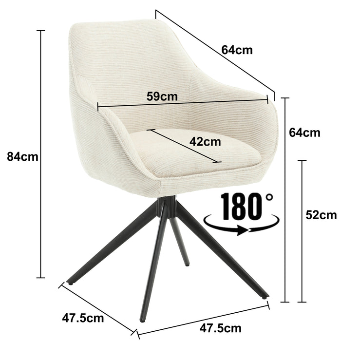 Eetkamerstoel Thomas Bruin 60 cm 59x64x84 cm-Eetkamerstoelen-Livingfurn